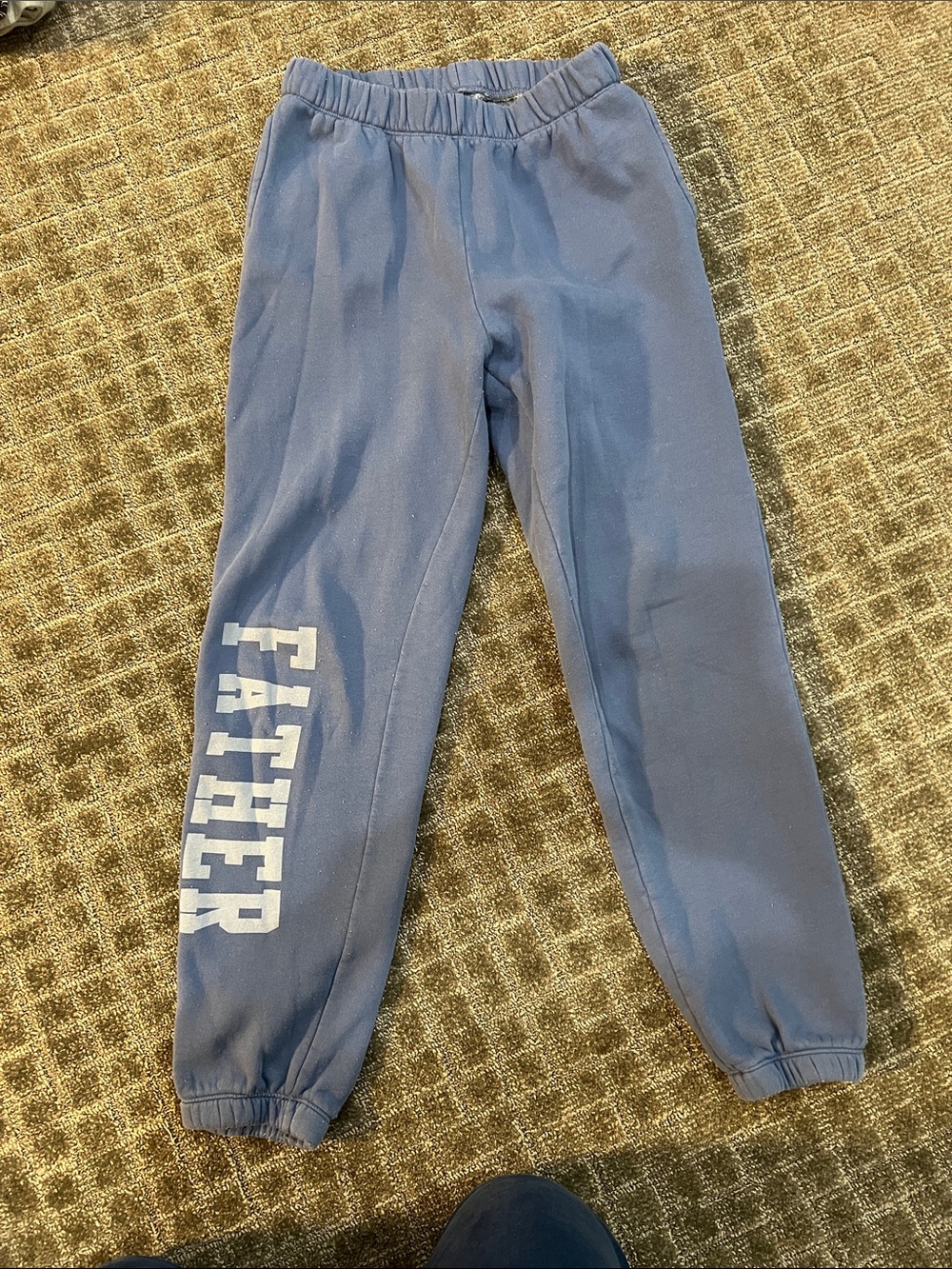 Blue Jogger Sweatpants with Side Lettering